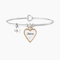 Bracciale amicizia con ciondolo cuore