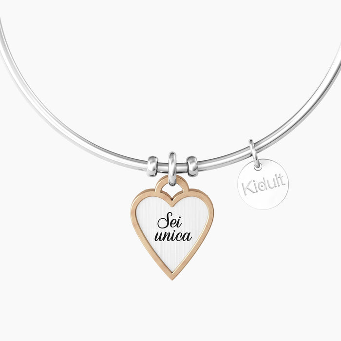Bracciale amicizia con ciondolo cuore
