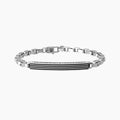 Bracciale catena da uomo in acciaio con scritta
