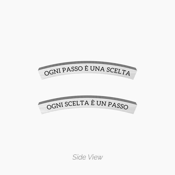 Bracciale catena da uomo in acciaio con scritta