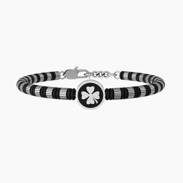 Bracciale da uomo con quadrifoglio