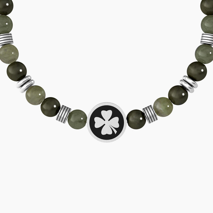 Bracciale elastico da uomo con Quadrifoglio