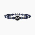 Bracciale elastico uomo con pietre e scritta