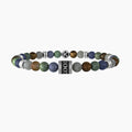 Bracciale elastico uomo con pietre multicolor