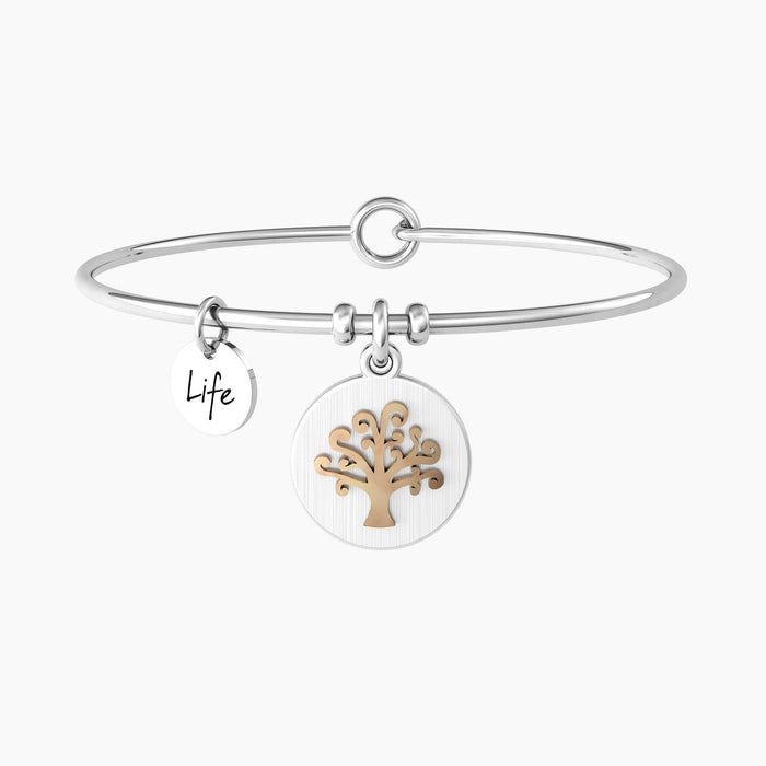 Bracciale rigido con ciondolo albero della vita