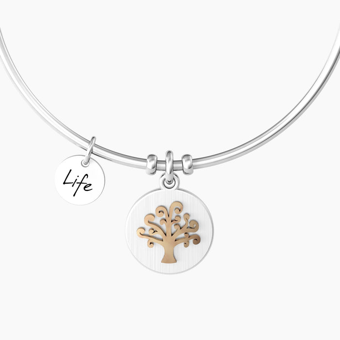 Bracciale rigido con ciondolo albero della vita