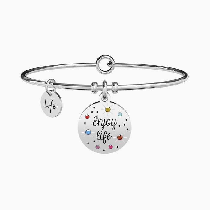 Bracciale rigido con ciondolo Enjoy life