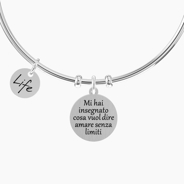 Bracciale rigido con ciondolo Mamma