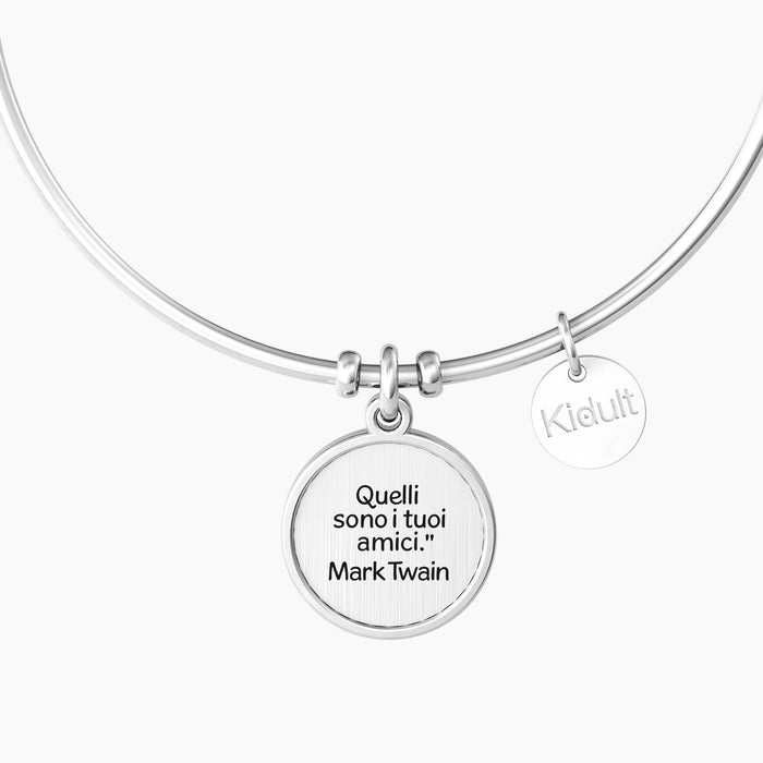 Bracciale rigido con ciondolo per amici