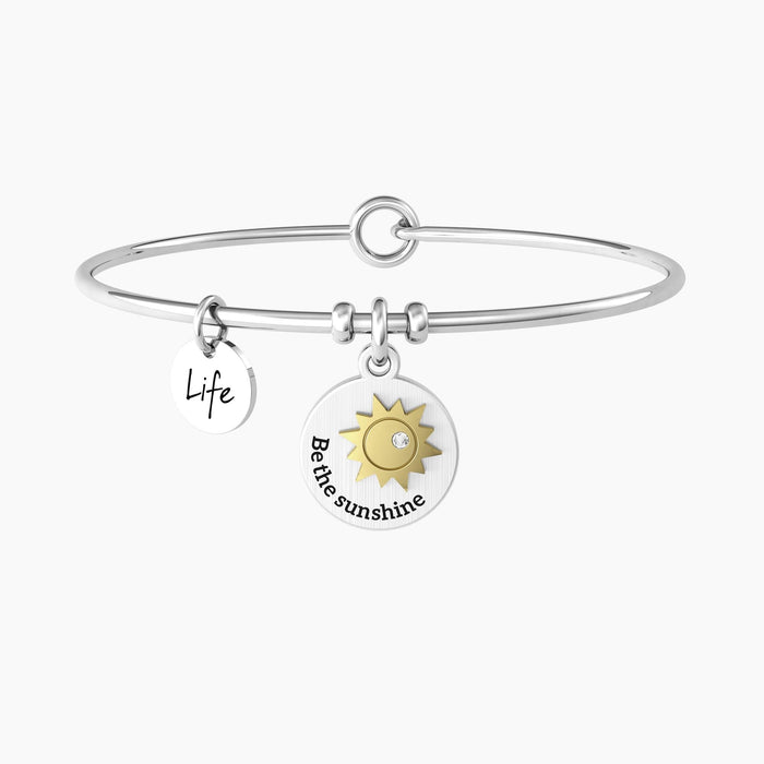 Bracciale rigido con ciondolo sole