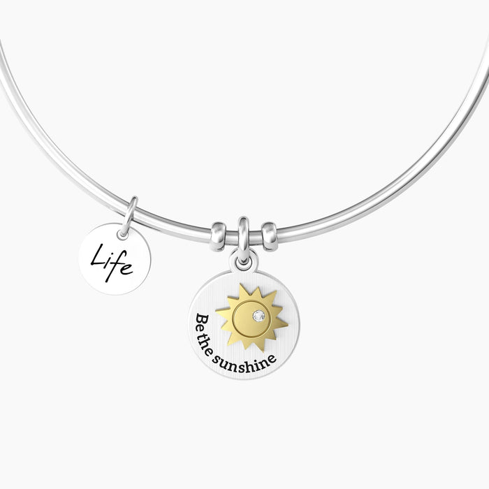 Bracciale rigido con ciondolo sole