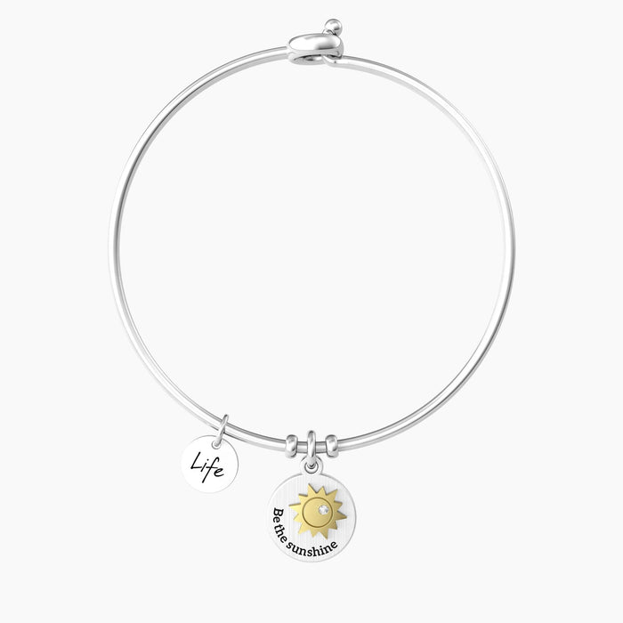 Bracciale rigido con ciondolo sole