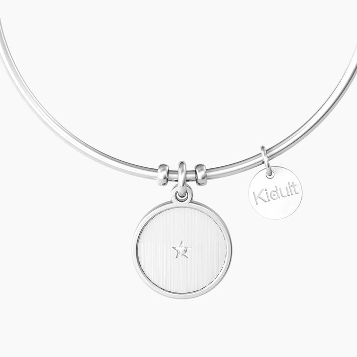 Bracciale rigido con frase e punto luce