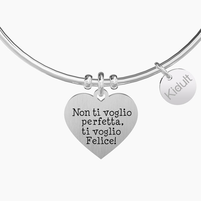 Bracciale rigido da donna con ciondolo cuore per la mamma