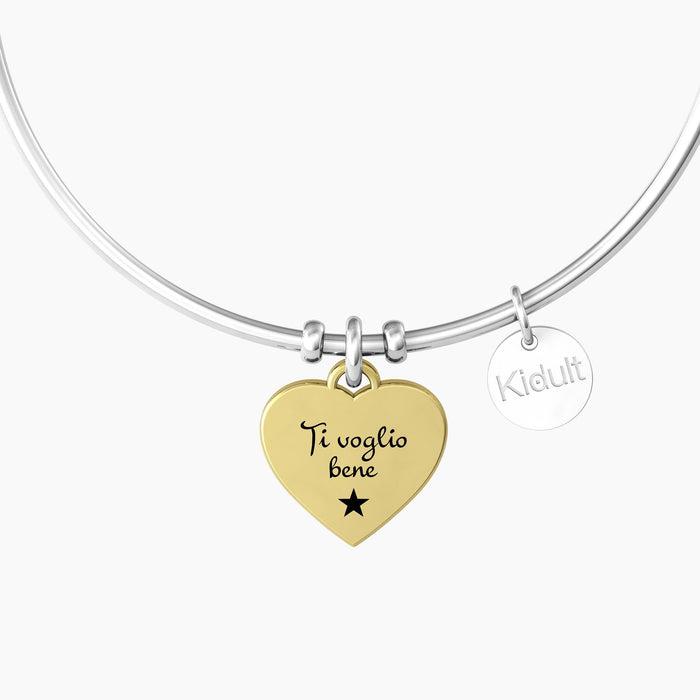 Bracciale rigido da donna con ciondolo cuore per zia