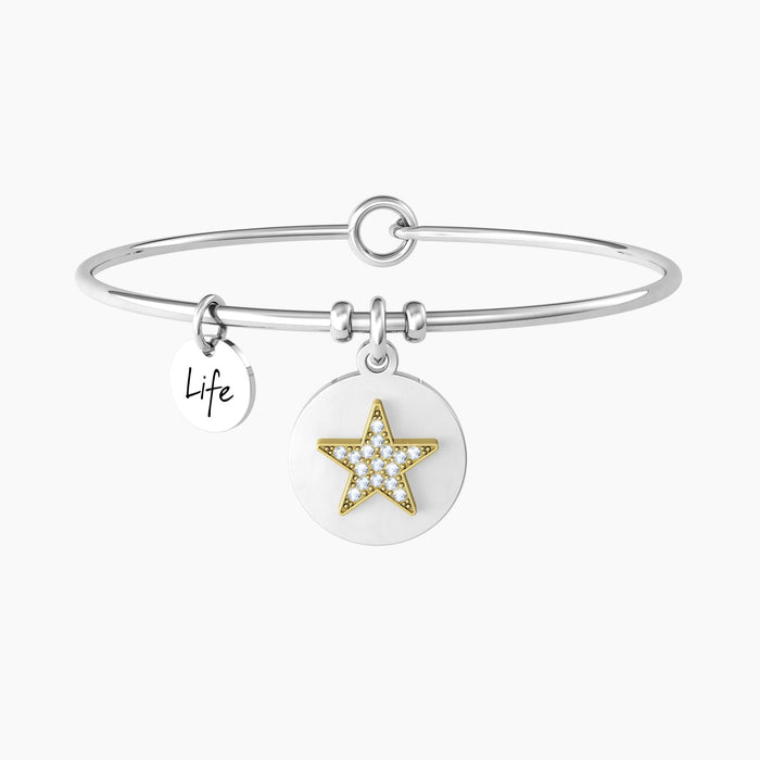 Bracciale rigido da donna con ciondolo stella