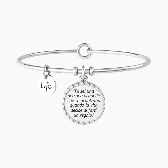 Bracciale rigido da donna con frase di Charles Dickens
