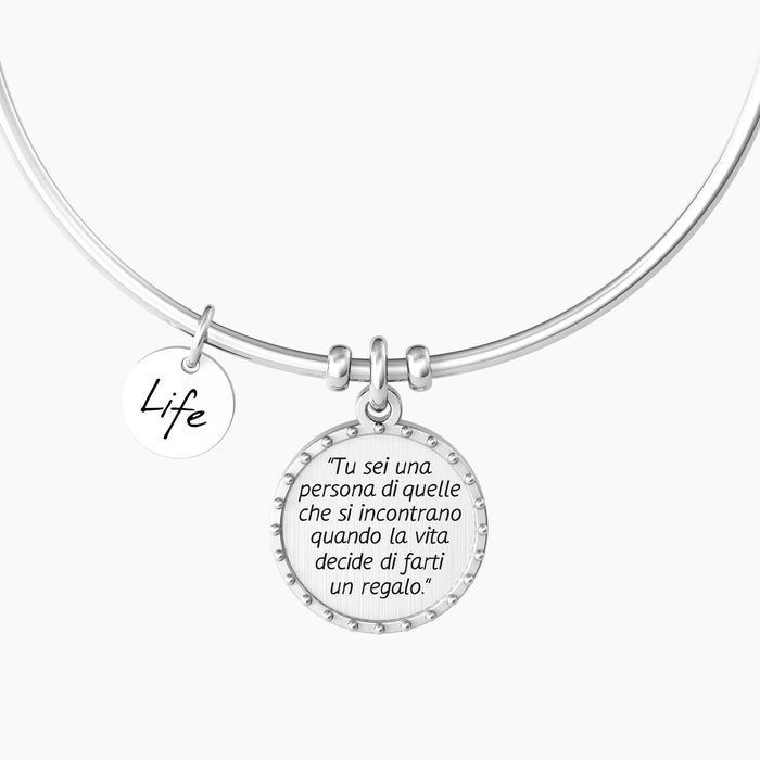 Bracciale rigido da donna con frase di Charles Dickens