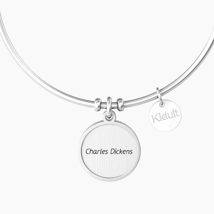 Bracciale rigido da donna con frase di Charles Dickens