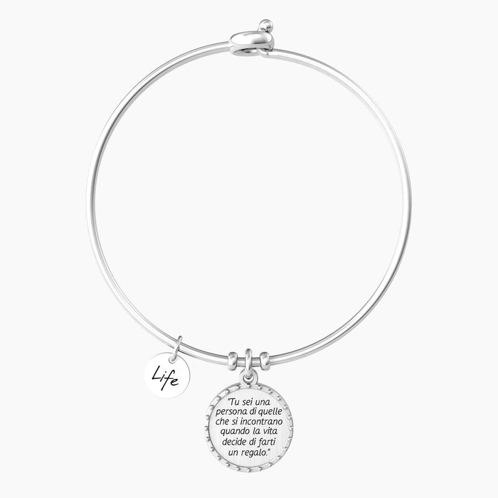 Bracciale rigido da donna con frase di Charles Dickens