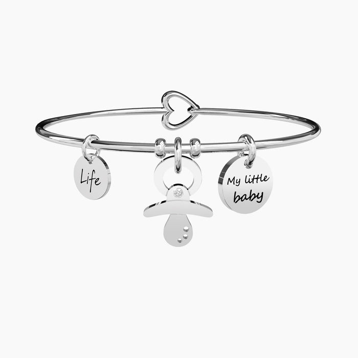 Bracciale rigido donna con ciondolo ciuccio