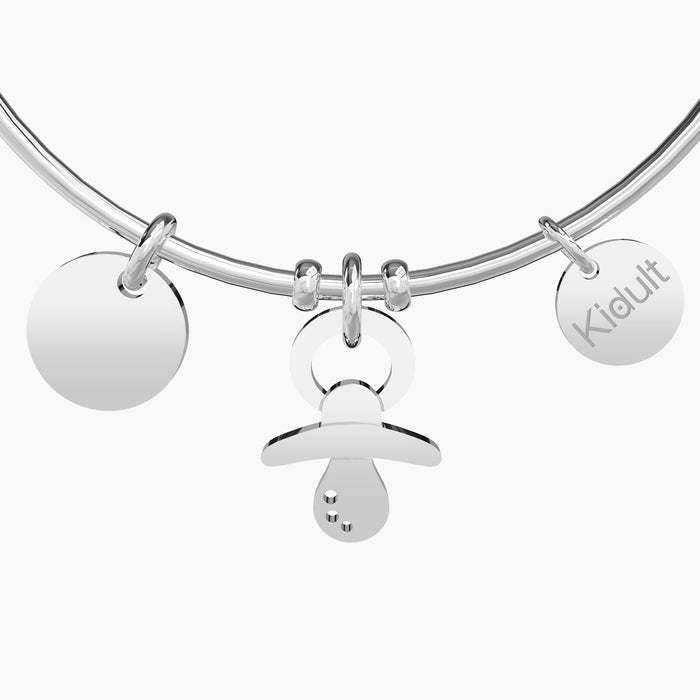 Bracciale rigido donna con ciondolo ciuccio