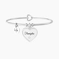 Bracciale rigido donna con ciondolo famiglia