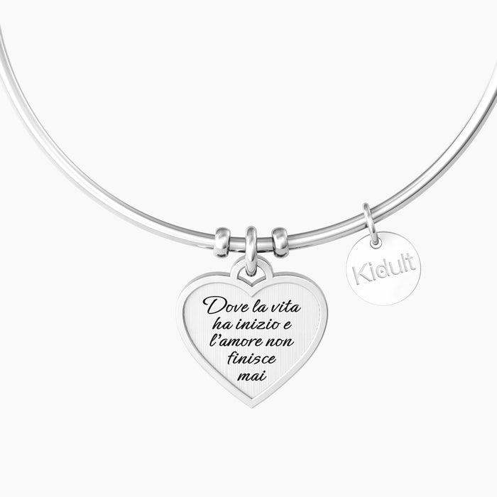 Bracciale rigido donna con ciondolo famiglia