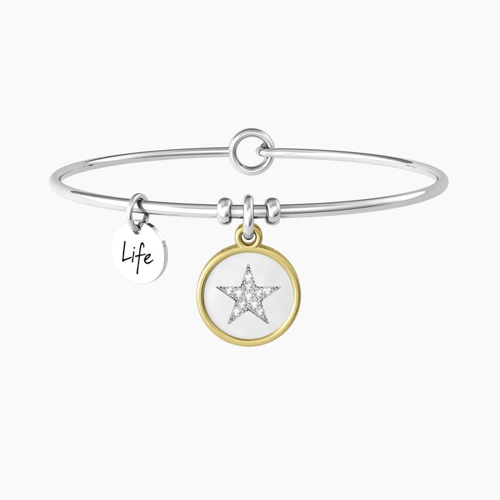 Bracciale rigido donna con ciondolo stella