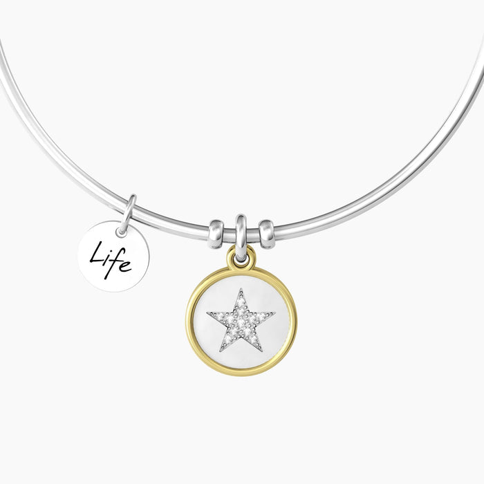 Bracciale rigido donna con ciondolo stella