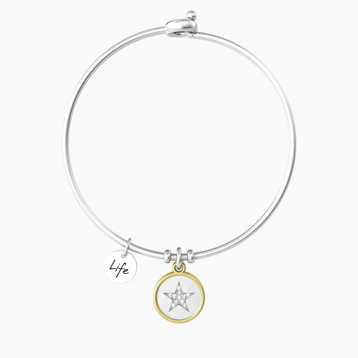 Bracciale rigido donna con ciondolo stella