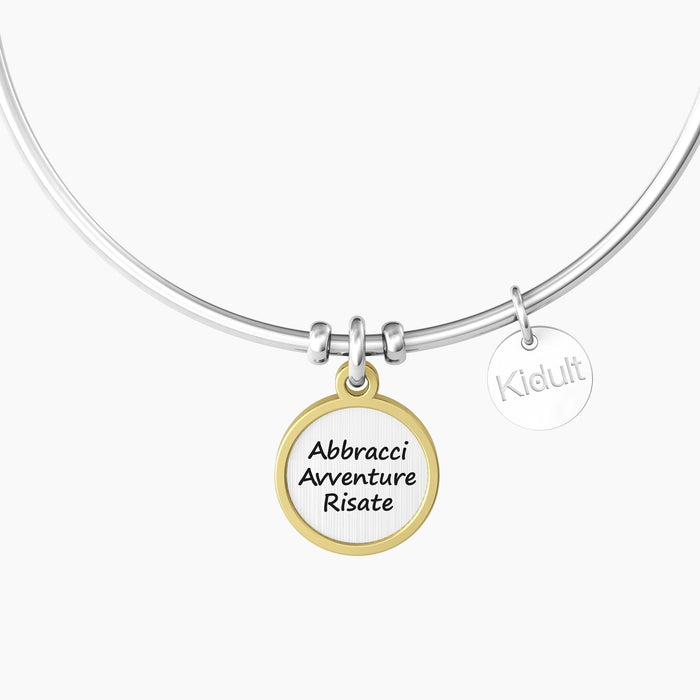Bracciale rigido donna con ciondolo tondo amicizia