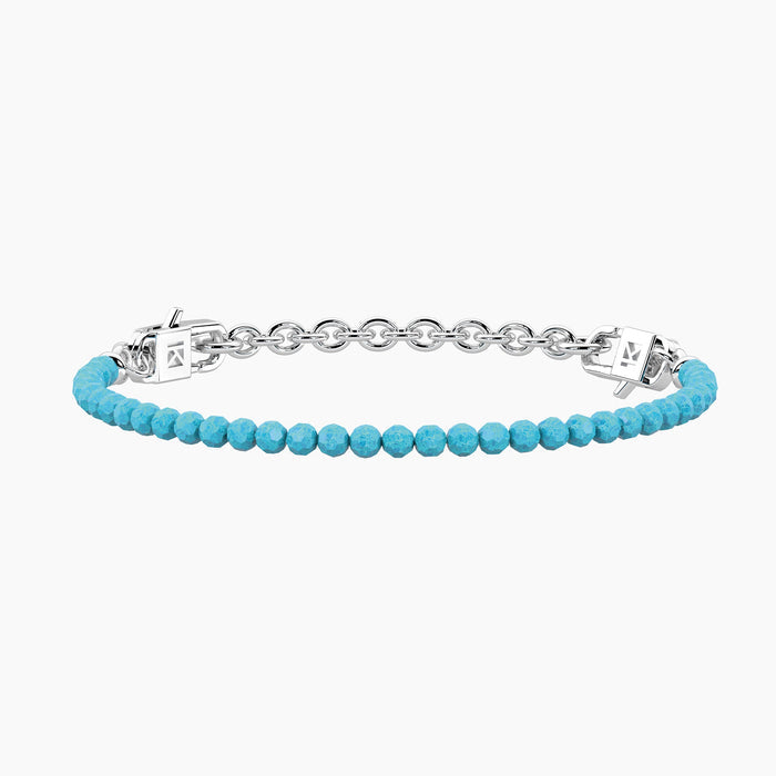 Bracciale componibile con zirconi acquamarina