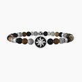 Bracciale uomo con pietre naturali multicolor, cristalli e sole