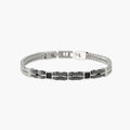 Bracciale in acciaio e ceramica nera