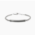 Bracciale con piastra in cristalli neri