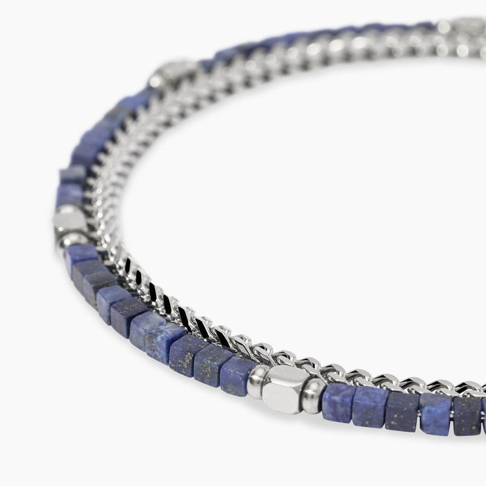 Bracciale con catena e catena in pietre