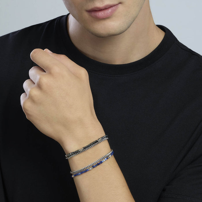Bracciale con catena e catena in pietre