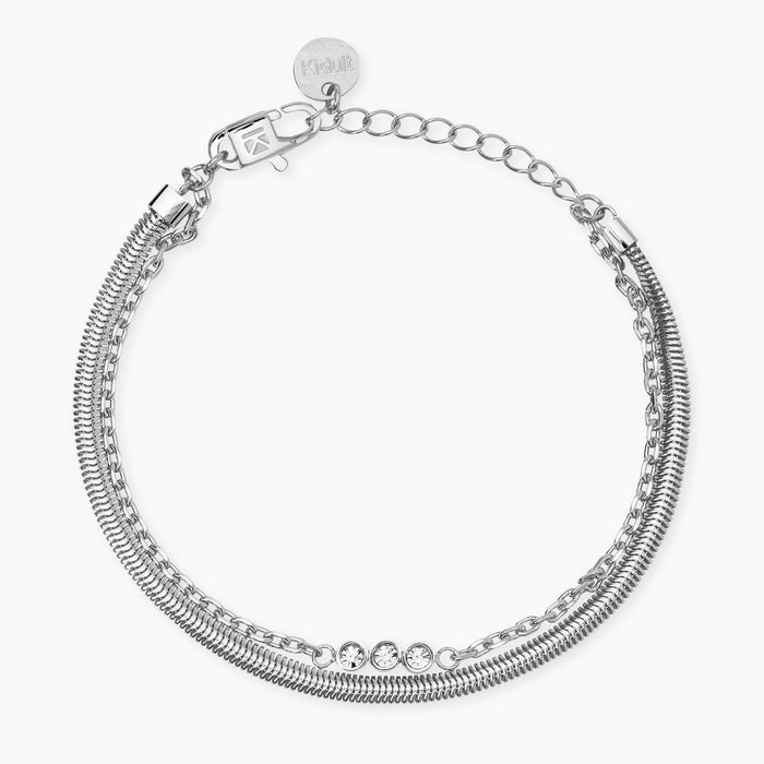 Bracciale con catene e cristalli