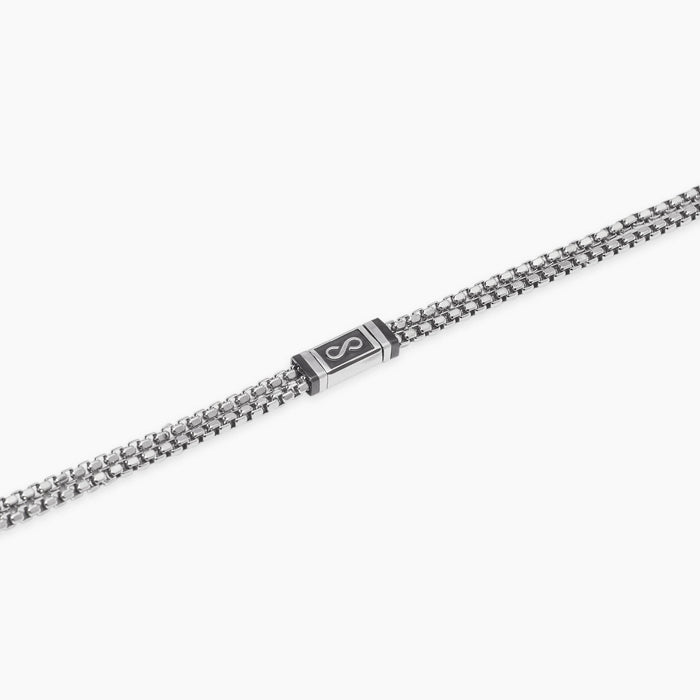 Bracciale uomo in acciaio con catene venete e simbolo infinito