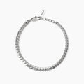 Bracciale con catena groumette piatta