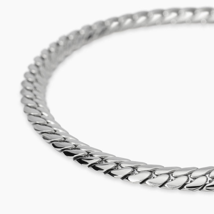 Bracciale con catena groumette piatta
