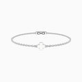 Bracciale infinity con quadrifoglio