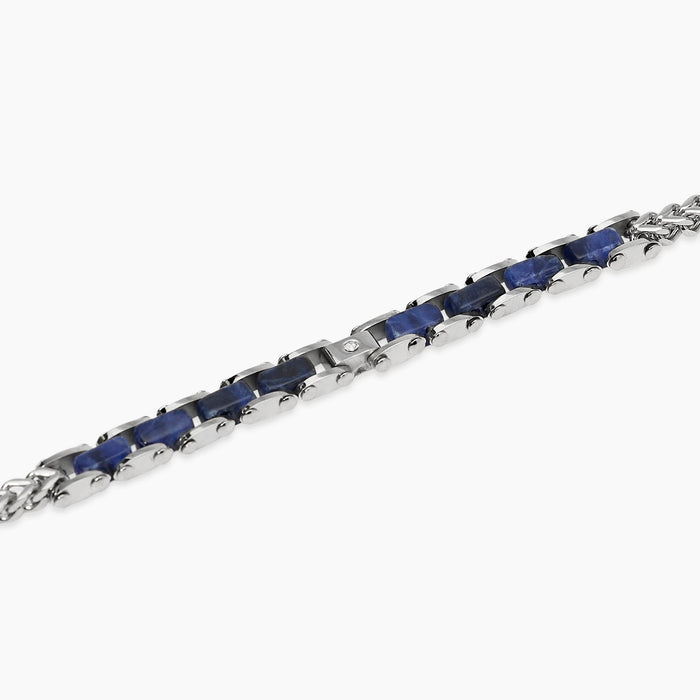 Bracciale con catena franco con sodalite blu
