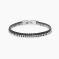 Bracciale con catena franco e catena in cristalli