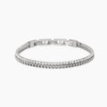 Bracciale con catena franco e catena in cristalli