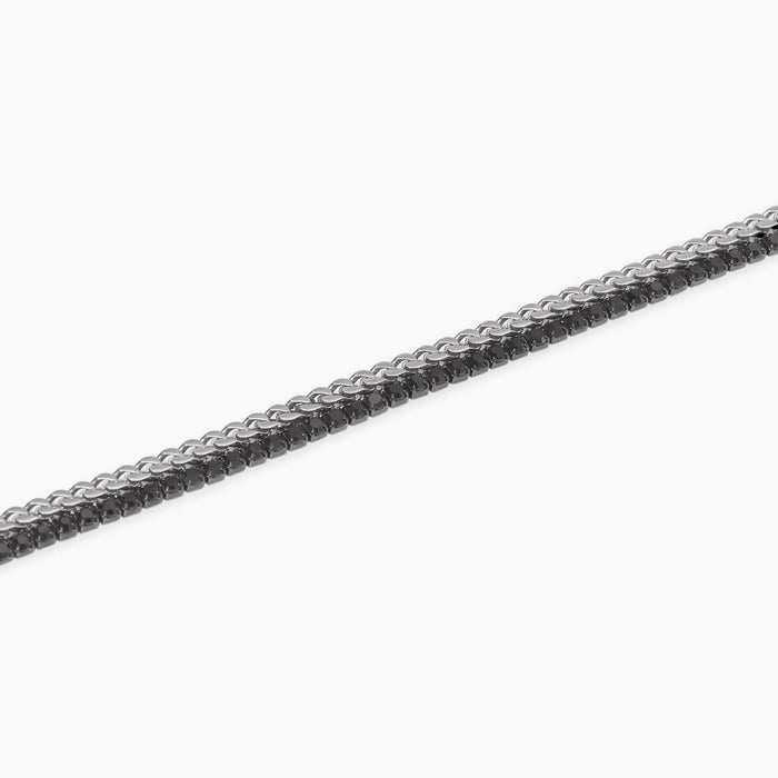Bracciale con catena franco e catena in cristalli