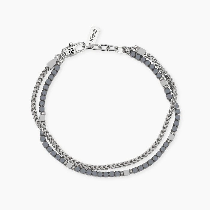 Bracciale catena franco e catena in ematite
