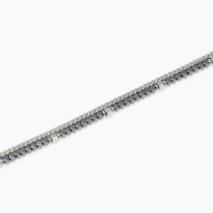 Bracciale catena franco e catena in ematite