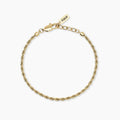 Bracciale con catena corda in acciaio dorato